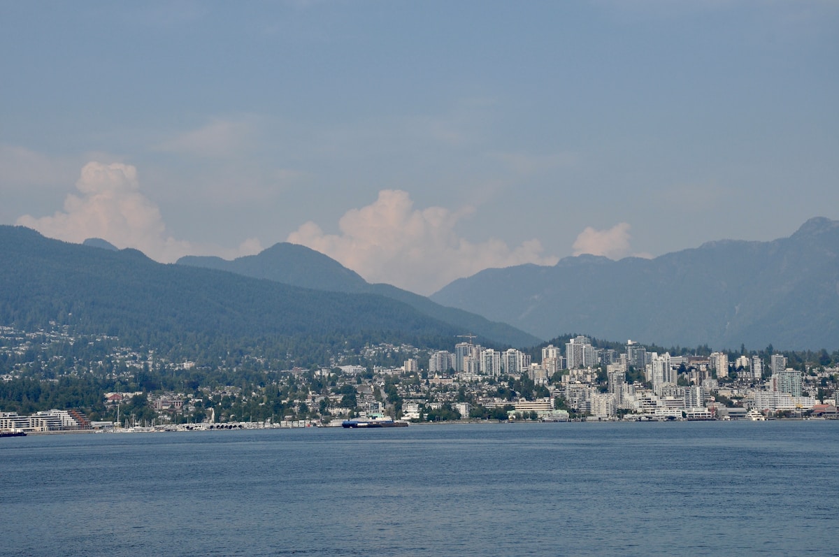 Vancouver skyline with mountains